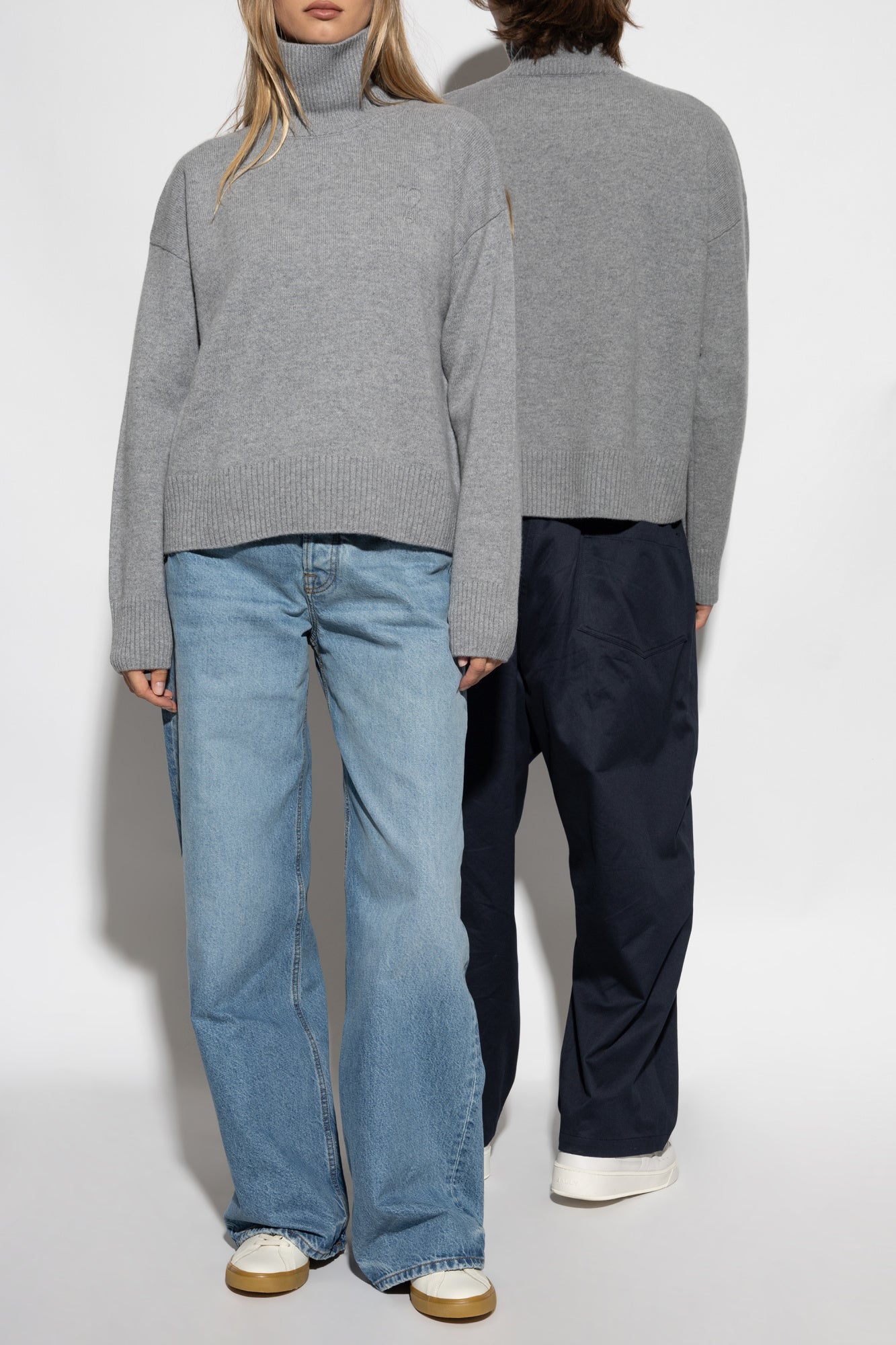 Ami Alexandre Mattiussi Grey Wool Turtleneck