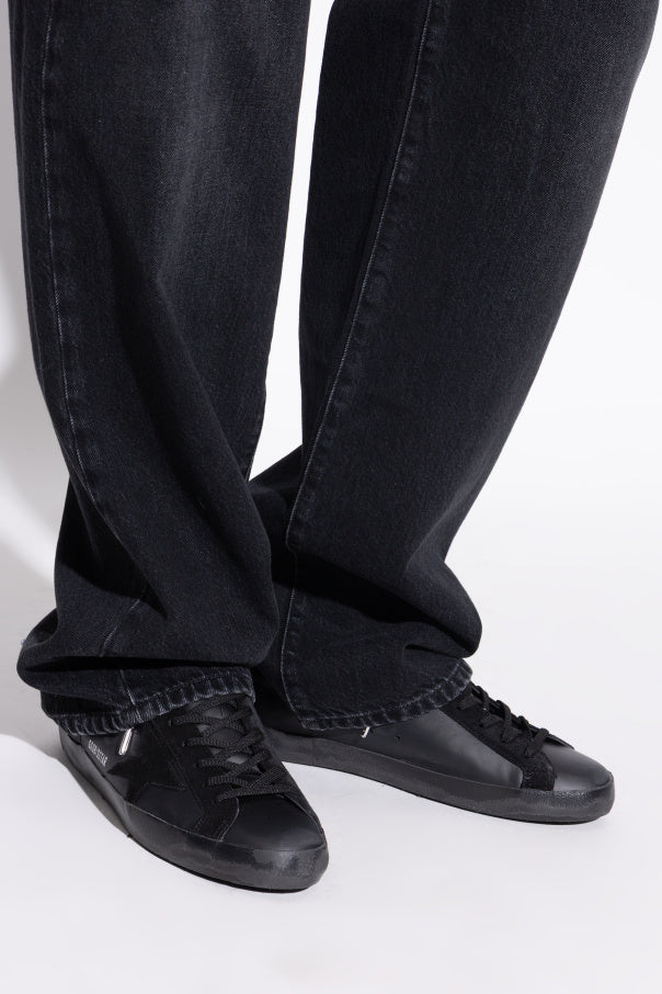 Golden Goose Black ‘Super-Star Classic With List’ Sports Shoes