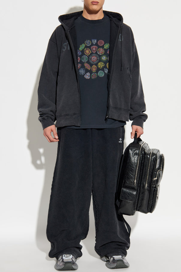 Balenciaga Black Sweatshirt With Printed Logo