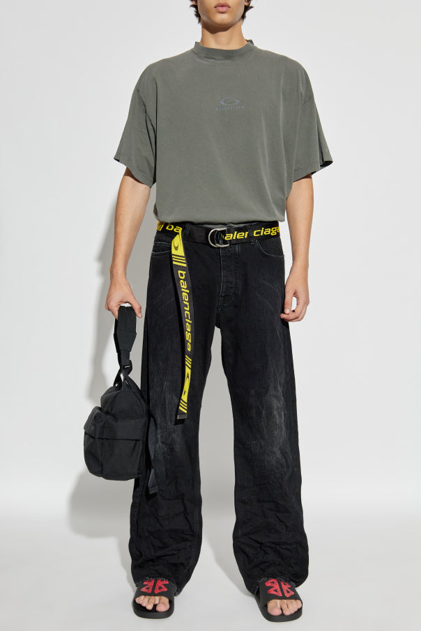 Balenciaga Grey T-Shirt With Logo