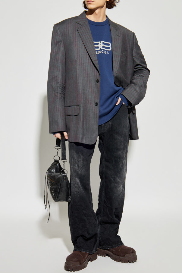 Balenciaga Blue Crew Neck Sweater