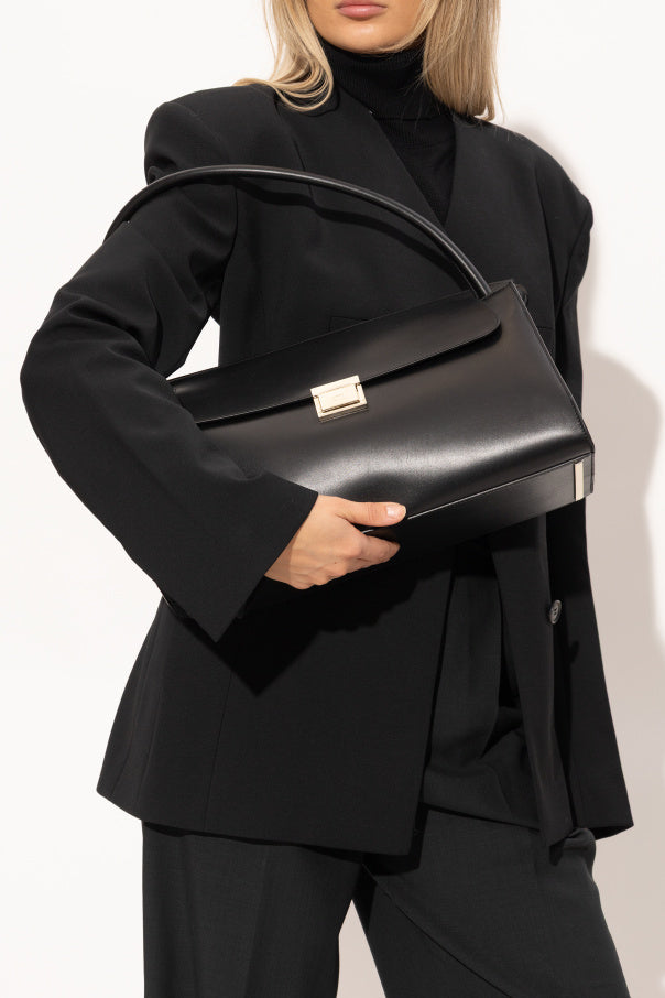 Ami Alexandre Mattiussi Black Leather Shoulder Bag