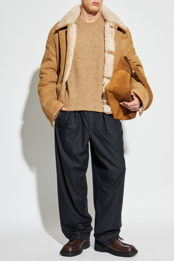 Ami Alexandre Mattiussi Beige Crew Neck Sweater