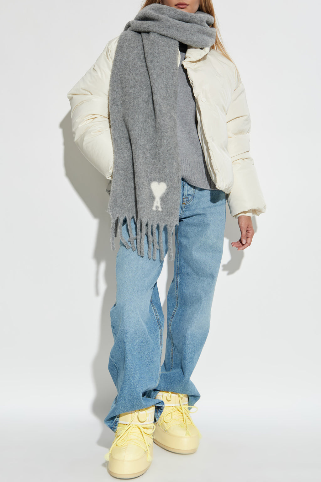 Ami Alexandre Mattiussi Cream Down Jacket