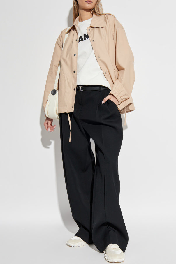 Jil Sander Cream T-shirt With Printed Logo