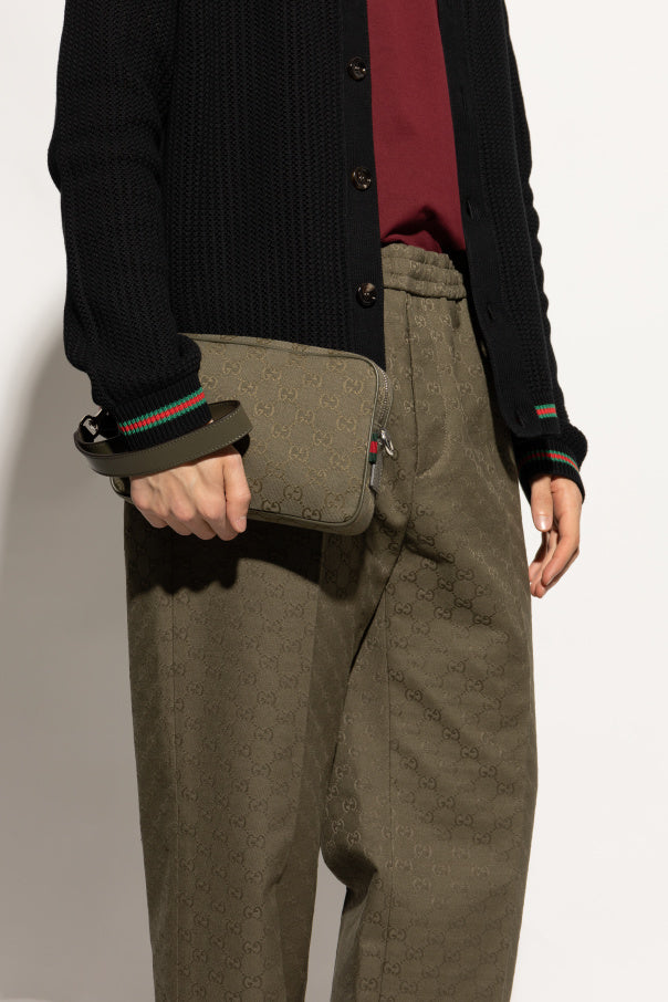 Gucci Green Handbag With "GG" Pattern