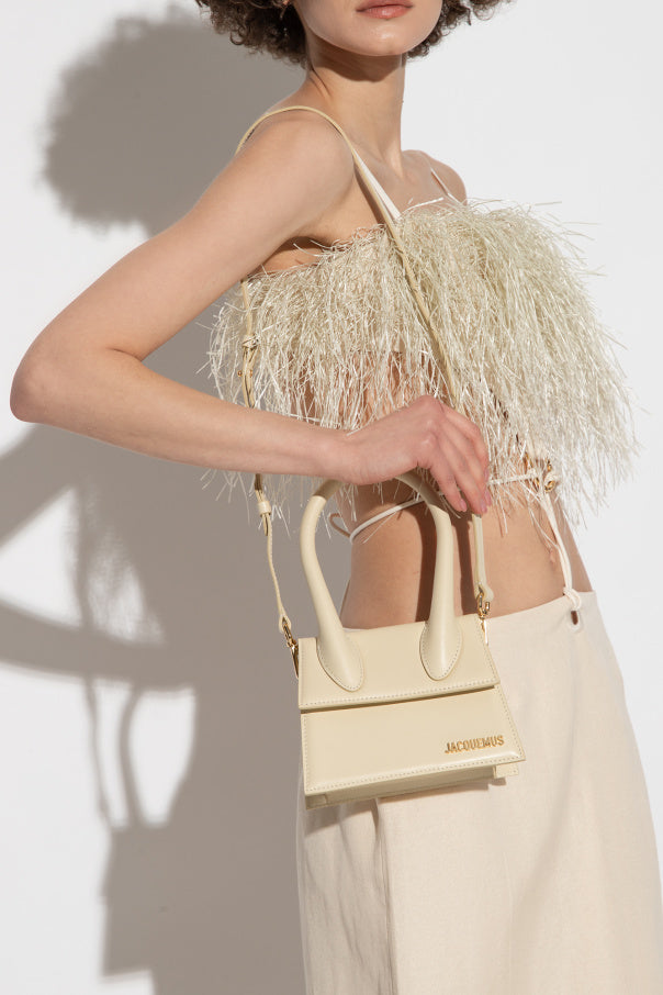 Jacquemus Cream ‘Le Chiquito Moyen’ Shoulder Bag