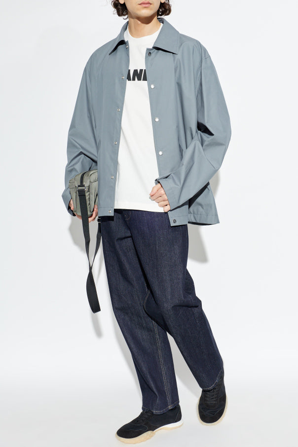 Jil Sander White T-Shirt With Printed Logo