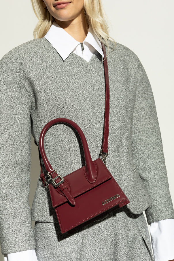 Jacquemus Burgundy Handbag ‘Le Chiquito Moyen Boucle’