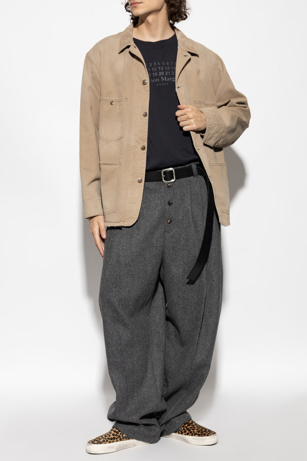 Maison Margiela Black T-Shirt With Logo