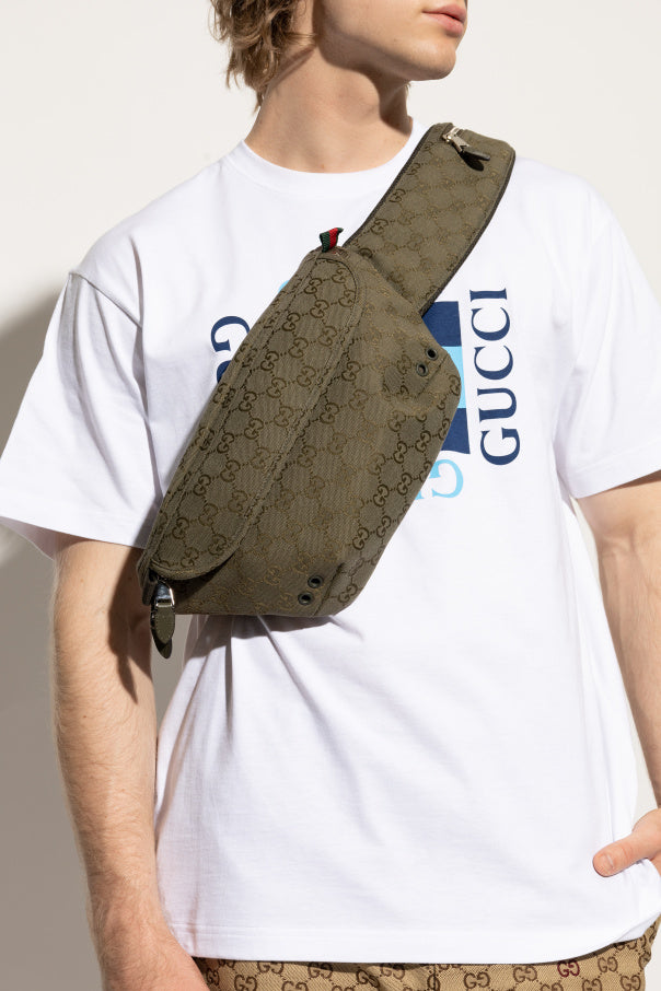 Gucci Green Belt Bag With 'GG' Pattern