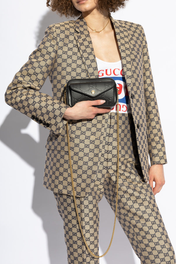 Gucci Black ‘GG Super Mini’ Shoulder Bag