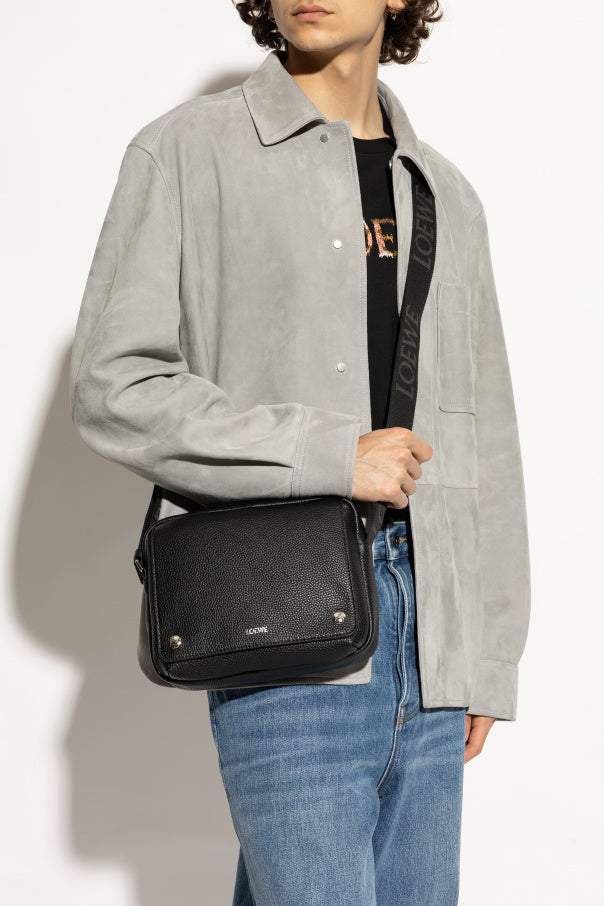 Loewe Black Shoulder Bag "Pebble Medium"