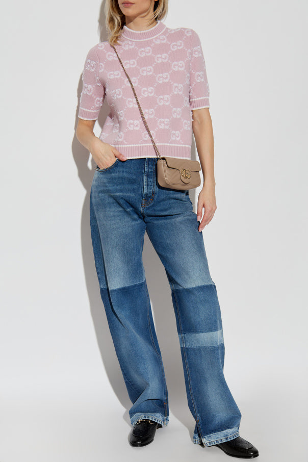 Gucci Pink Sweater With Logo