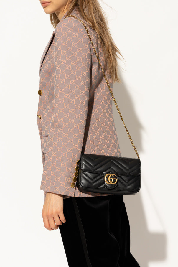 Gucci Black ‘GG Marmont Mini’ Shoulder Bag