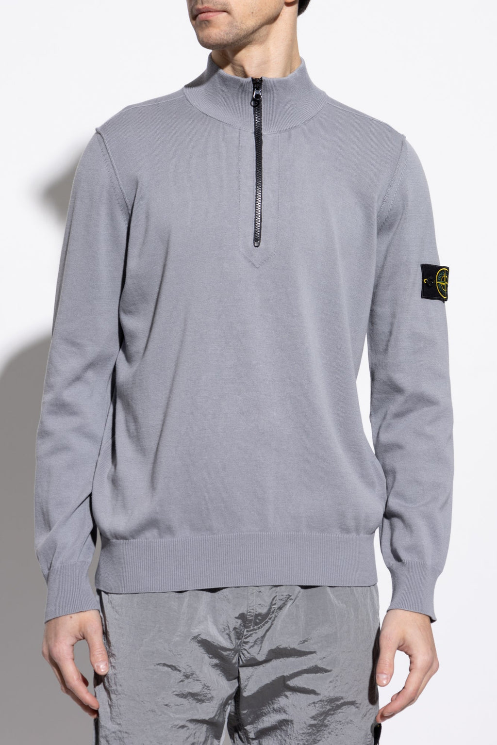 Stone Island GREY Sweater with stand-up collar K1S155100063 S00B2-V0024