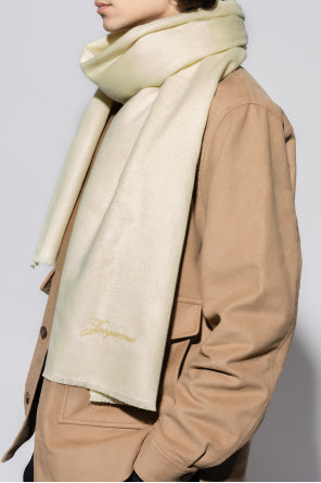 Jacquemus Yellow Scarf With Logo