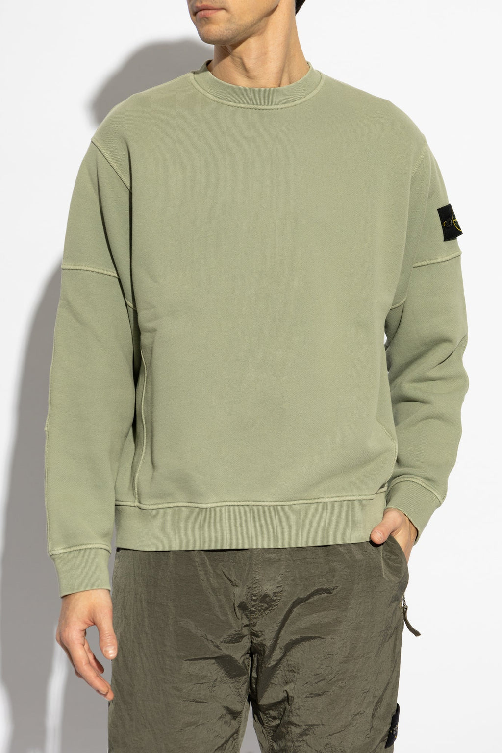 Stone Island GREEN Sweatshirt with Logo K1S156100032 S0045-V0155