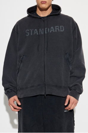 Balenciaga Black Sweatshirt With Printed Logo