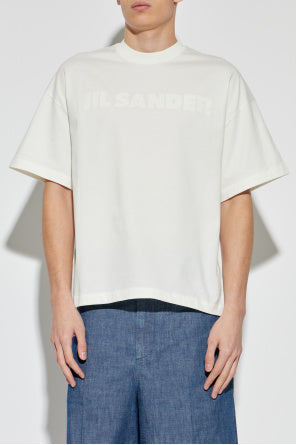 Jil Sander White T-Shirt With Printed Logo