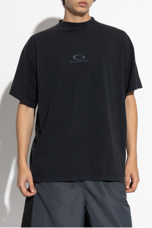 Balenciaga Black T-Shirt With Logo