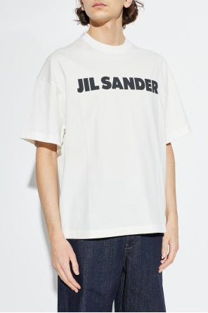 Jil Sander White T-Shirt With Printed Logo