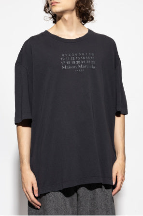 Maison Margiela Black T-Shirt With Logo