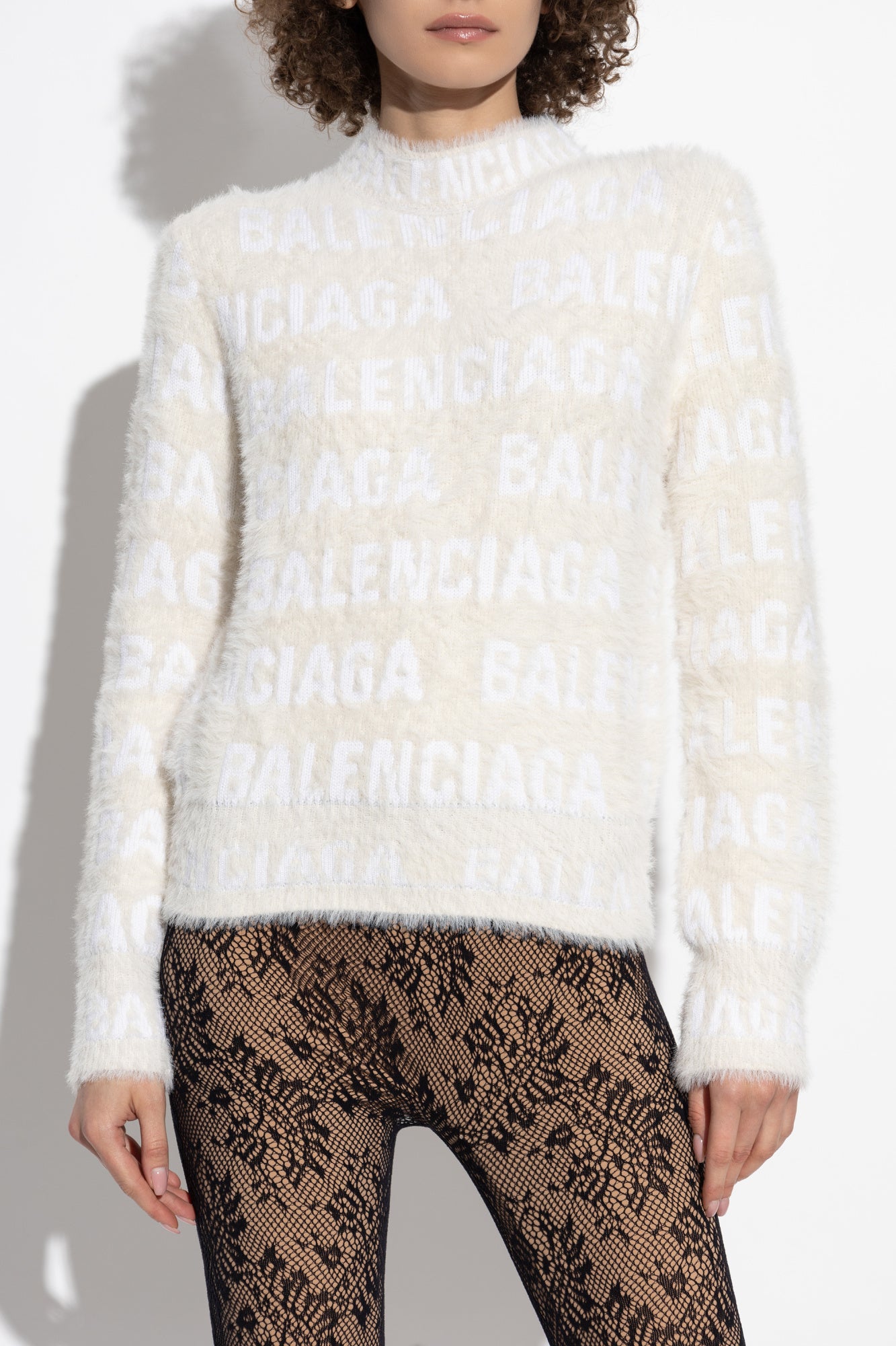 Balenciaga Cream Monogram Sweater