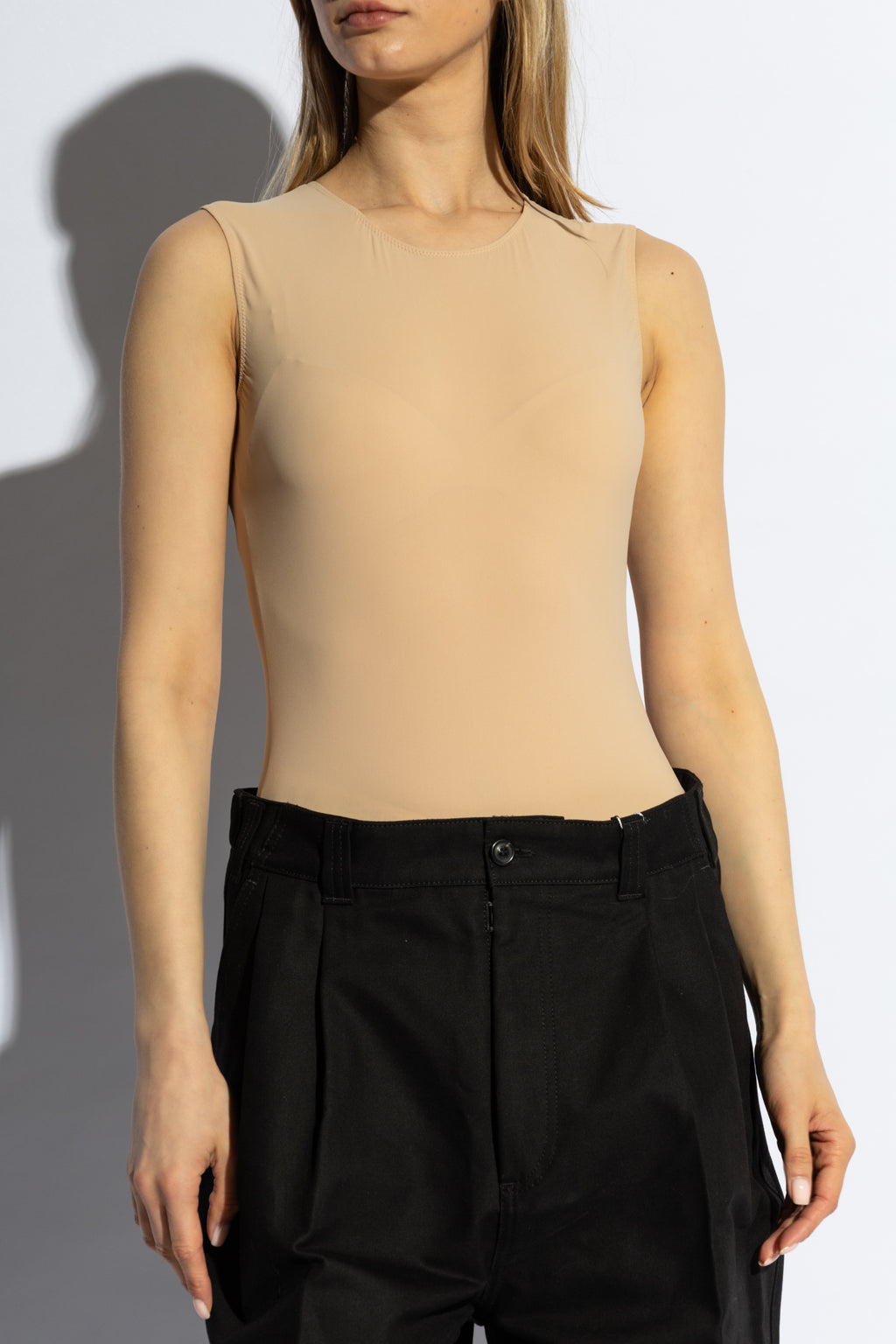 Maison Margiela Beige Sleeveless Bodysuit