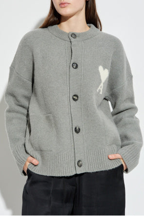 Ami Alexandre Mattiussi Grey Sweater With Logo