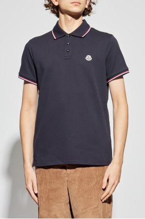 Moncler Navy Blue Polo With Logo