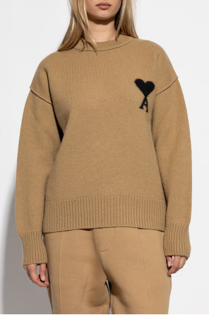 Ami Alexandre Mattiussi Beige Wool Sweater