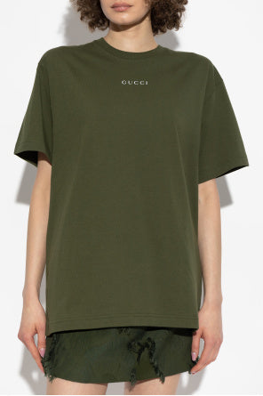 Gucci Green T-shirt With Logo