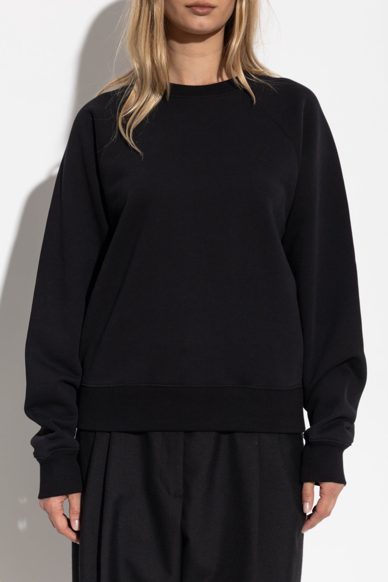 Ami Alexandre Mattiussi Black Sweatshirt With Logo