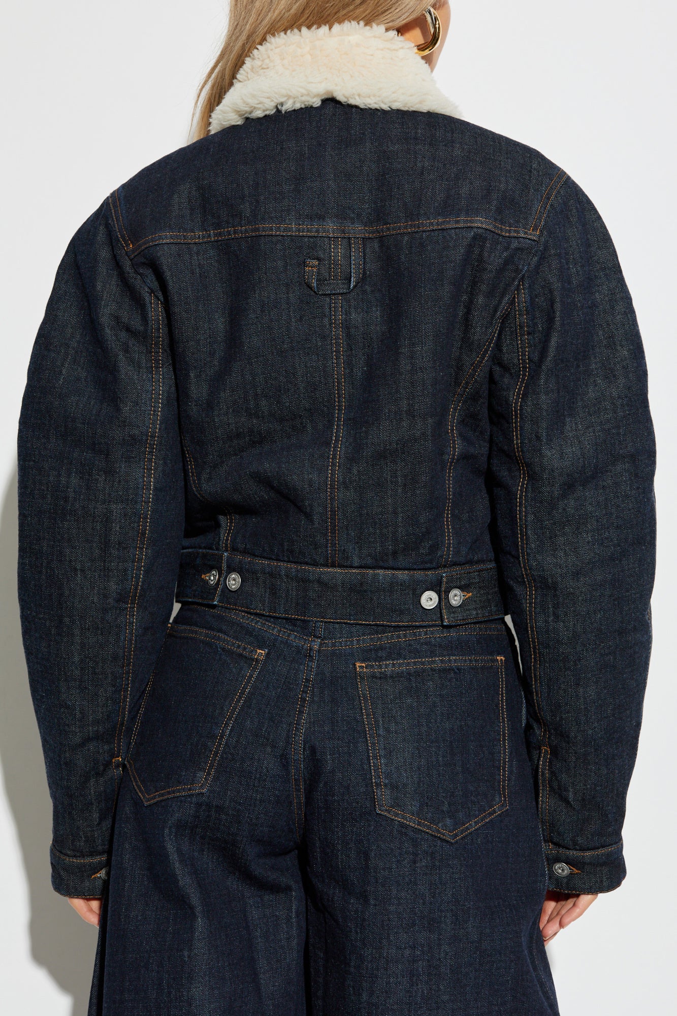 Jacquemus Navy Blue Denim Jacket ‘De-nimes Ovalo’