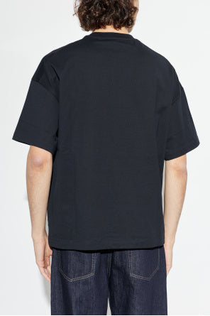 Jil Sander Black T-Shirt With Printed Logo