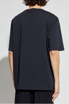 Loewe Navy Blue T-Shirt With Embroidered Logo