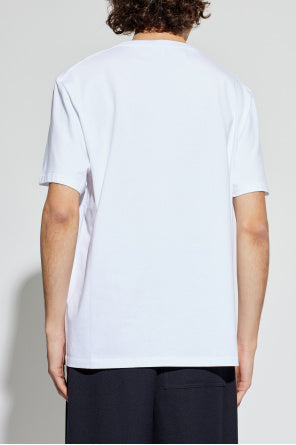 Loewe White T-Shirt With Embroidered Logo