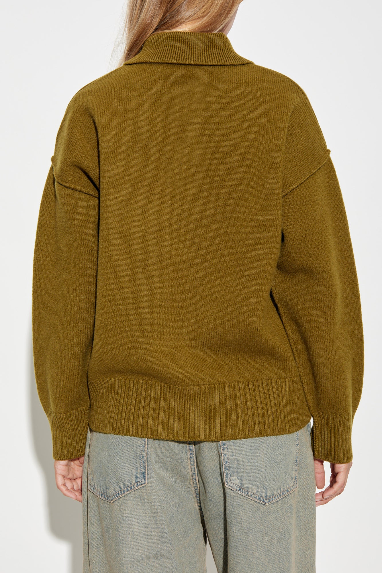 Ami Alexandre Mattiussi Green Wool Polo