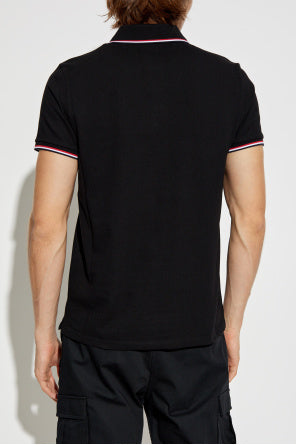 Moncler Black Cotton Polo