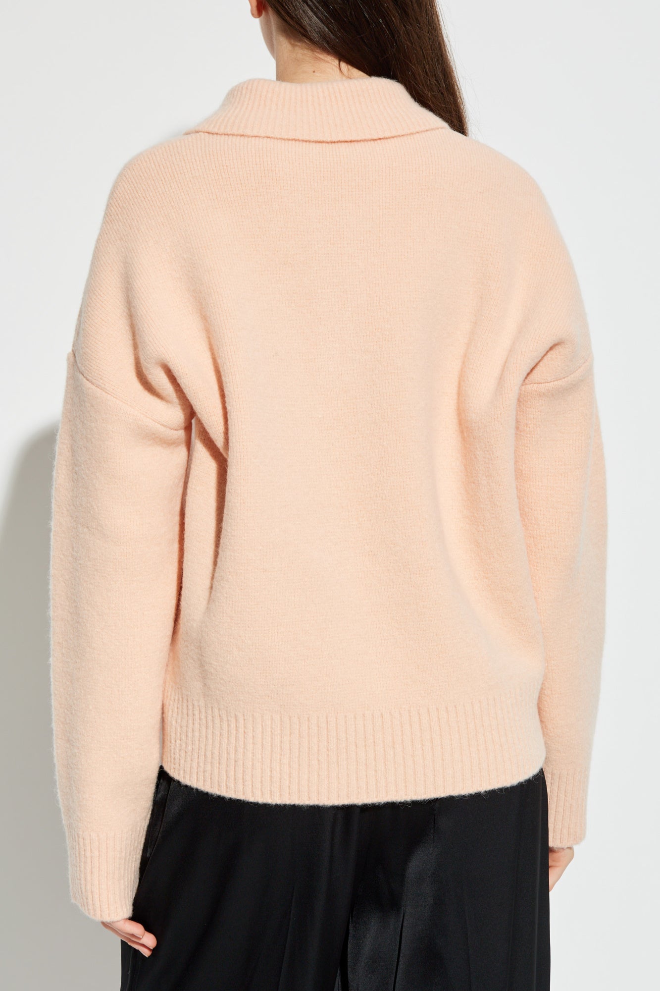 Ami Alexandre Mattiussi Pink Polo Sweater With Logo