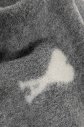 Ami Alexandre Mattiussi Grey Scarf With Logo