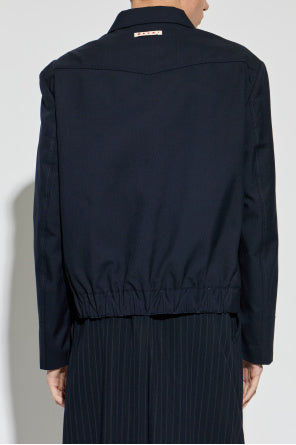 Marni Navy Blue Wool Jacket