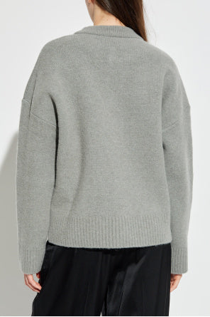 Ami Alexandre Mattiussi Grey Sweater With Logo