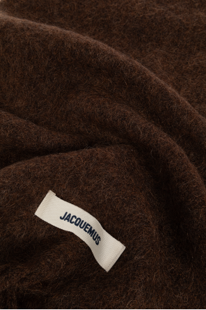 Jacquemus Brown Scarf With Logo Patch