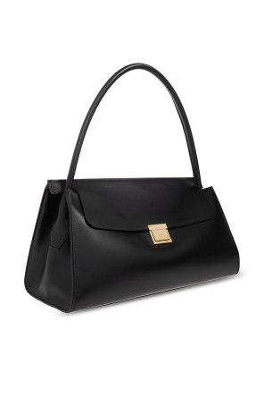 Ami Alexandre Mattiussi Black Leather Shoulder Bag