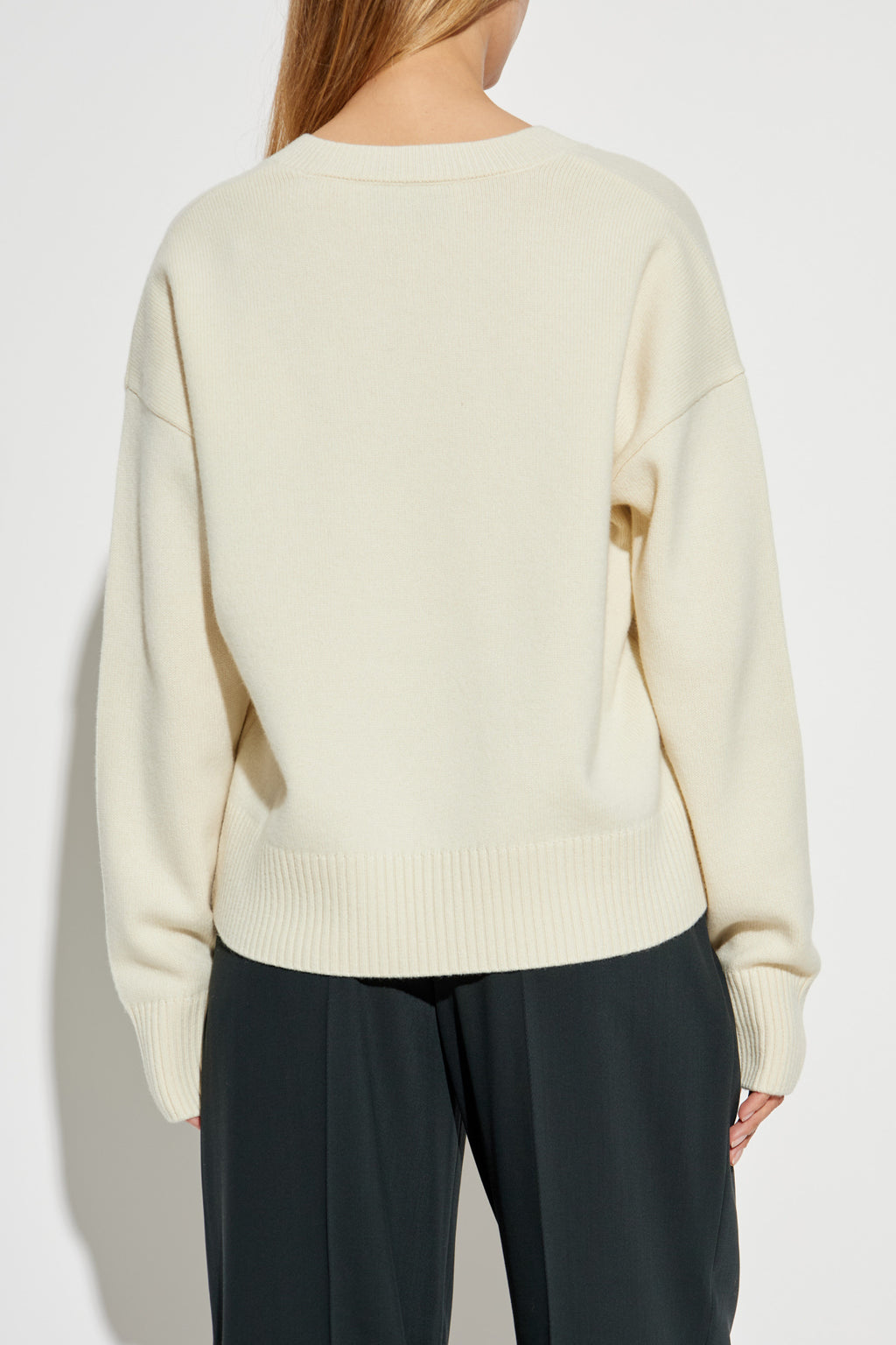 Ami Alexandre Mattiussi Cream Sweater With Logo