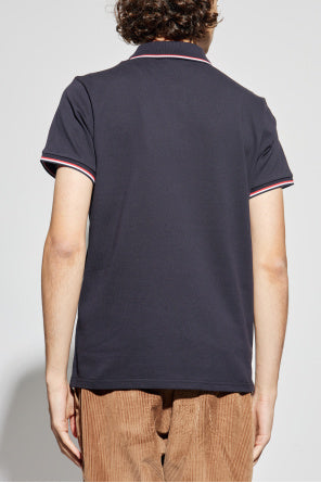 Moncler Navy Blue Polo With Logo