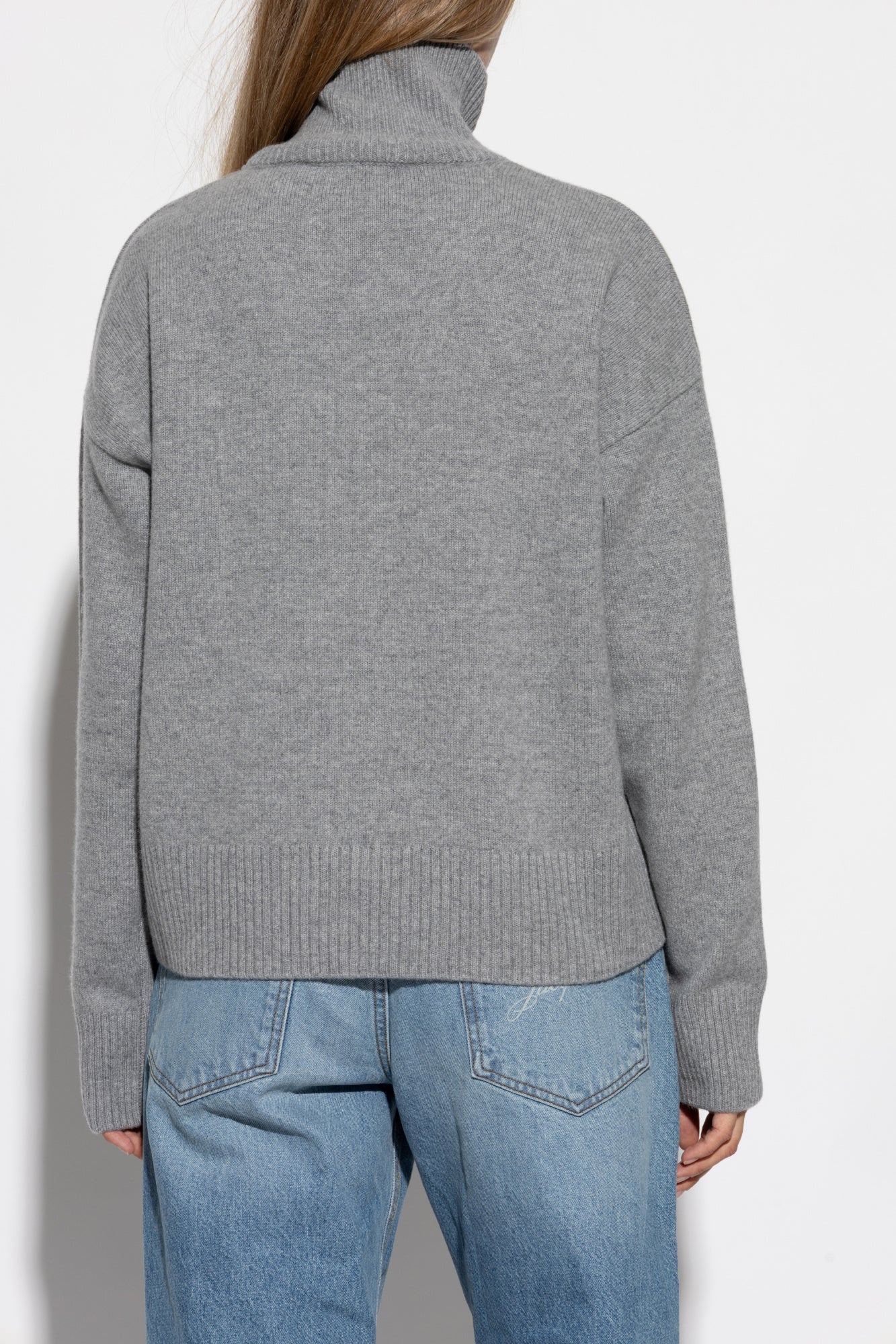 Ami Alexandre Mattiussi Grey Wool Turtleneck