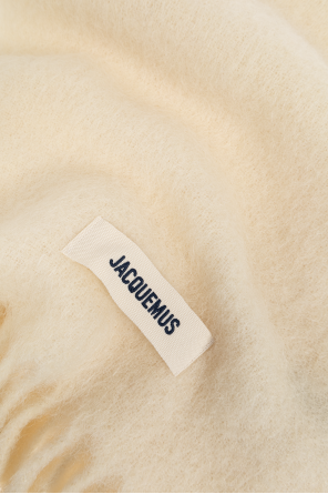 Jacquemus Cream Scarf With Logo Patch